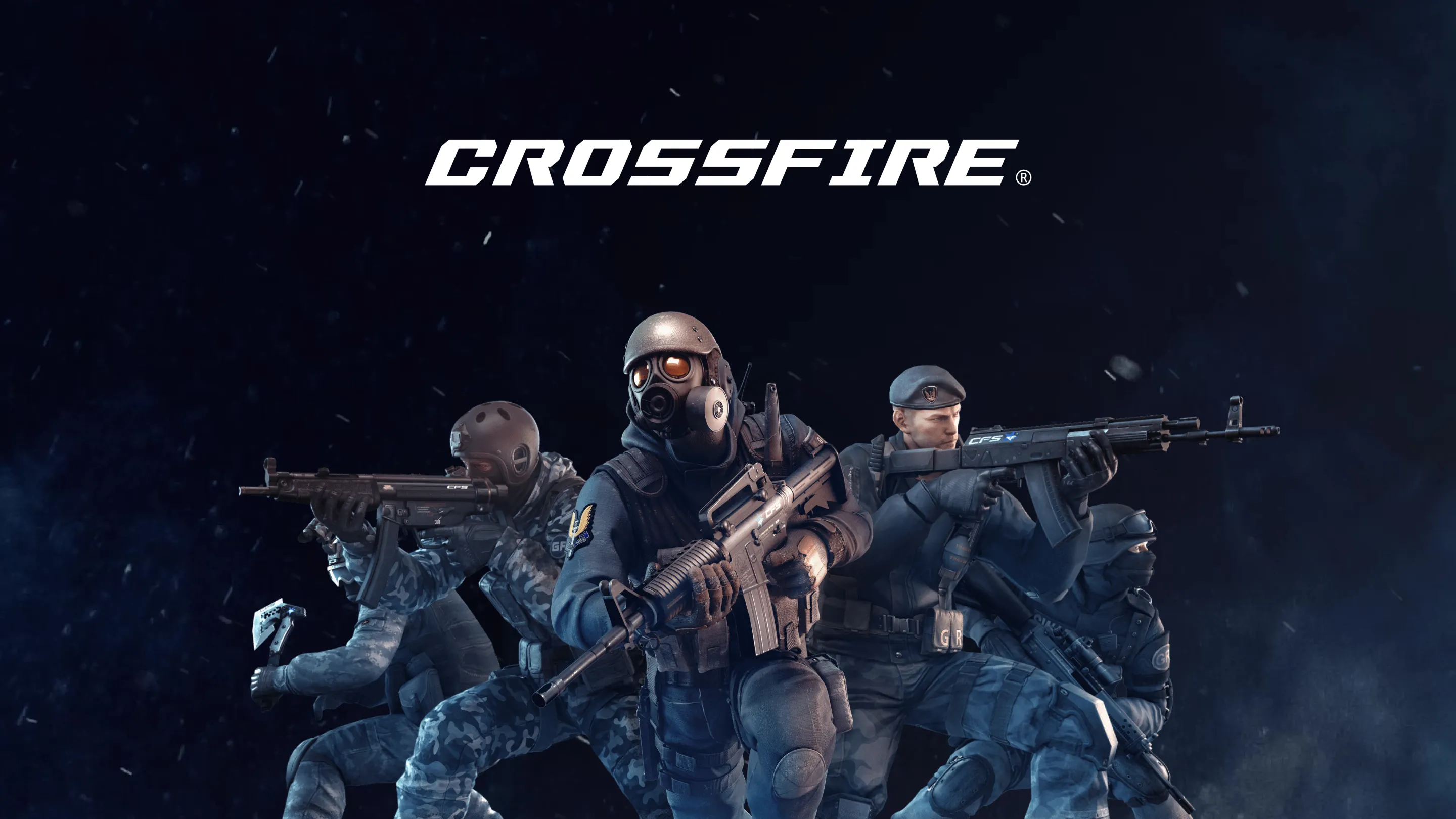 Crossfire banner, some mans are holding some guns